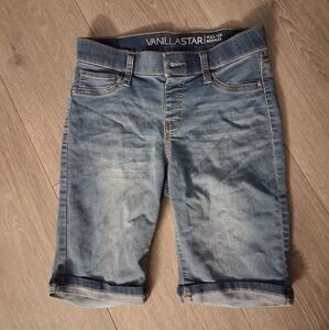 Vanilla Star Light Wash Denim Bermuda Shorts